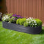 Green Fingers Garden Bed 240X80X42cm Oval Planter Box Raised Container Galvanised