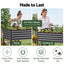 Green Fingers Mobile Raised Garden Bed With Wheels Storage Shelf 81cm Height for Vegetables Herb Charcoal