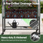 Green Fingers Mobile Raised Garden Bed with Greenhouse Cover Storage Shelf for Tomato Vegetables Herb Charcoal
