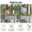 Green Fingers Mobile Raised Garden Bed with Wheels Storage Shelf 81cm Height for Vegetables Herb Silver