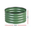 Green Fingers Round Raised Garden Bed 2 Pack Galvanised Planter Box Rust Resistant 60x60x30cm Green
