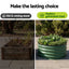 Green Fingers Round Raised Garden Bed 2 Pack Galvanised Planter Box Rust Resistant 60x60x30cm Green
