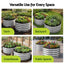 Green Fingers Round Raised Garden Bed 2 Pack Galvanised Planter Box Rust Resistant 60x60x30cm Silver