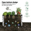 Green Fingers Round Raised Garden Bed 2 Pack Galvanised Planter Box Rust Resistant 60x60x30cm Silver