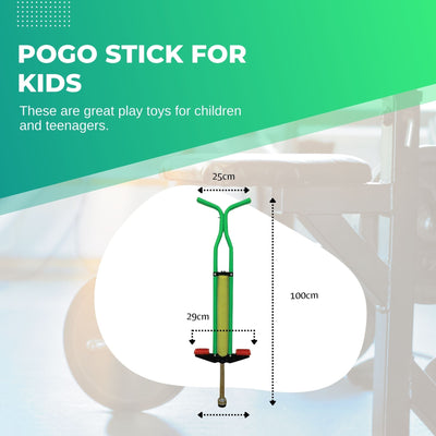 Green Pogo Stick Kids - Childrens Jumping Jackhammer Exercise Hopper Toy