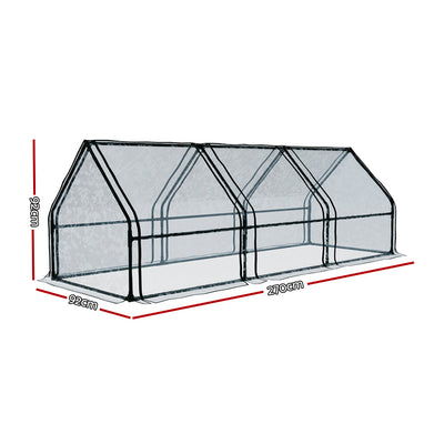 Greenfingers Greenhouse 270x92cm Flower Garden Shed PVC Cover Frame Green House