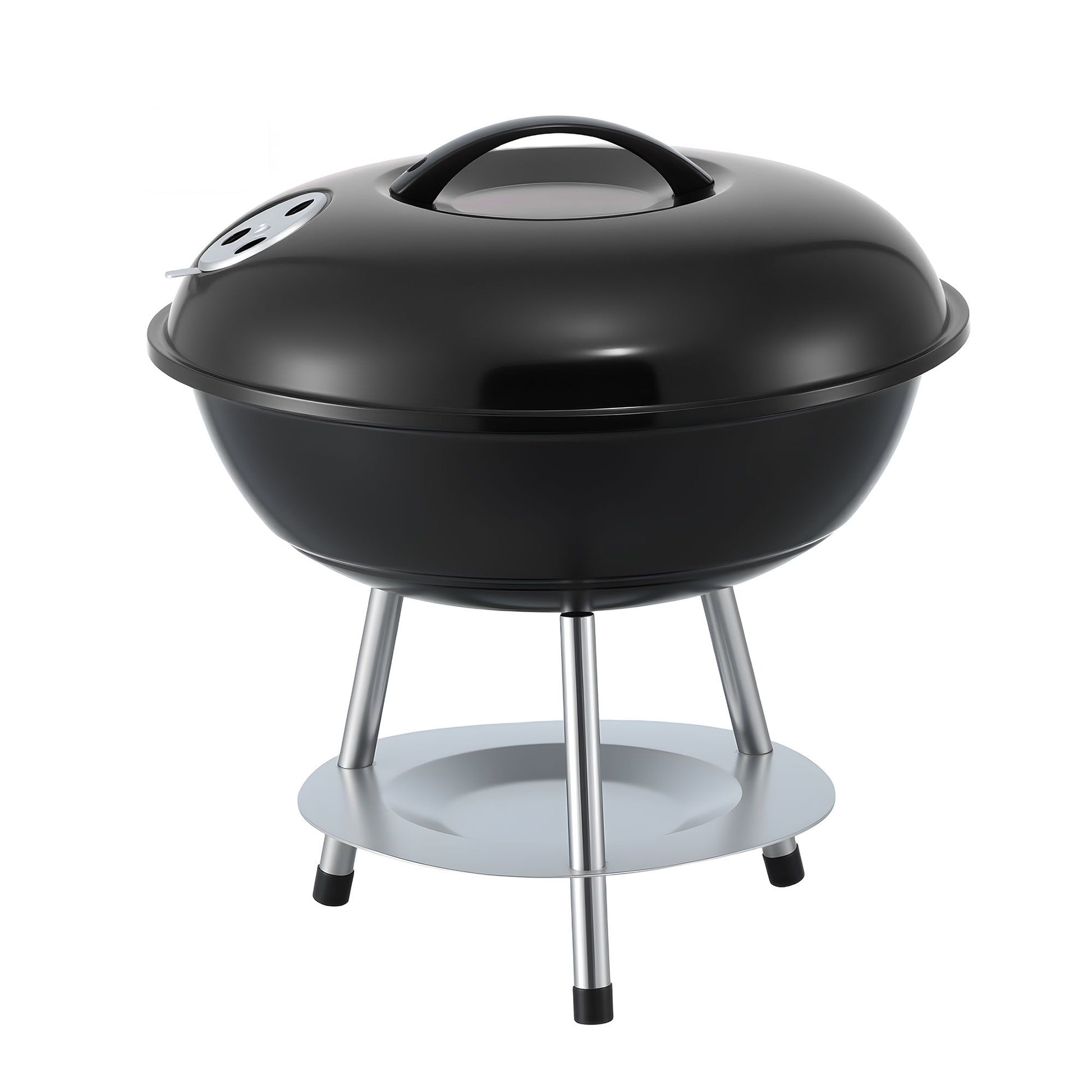 Grillz Charcoal BBQ Grill Portable with Lid for Camping Outdoor