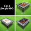 Grillz Fire Pit BBQ Grill Ice Bucket 3-In-1 Table