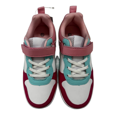 Grosby Hoop G Pink/ White/ Blue Girls Kids Sneakers Velcro Shoes