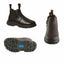 Grosby Ranch Junior Boys Boots Black / Brown Jnr School Leather Slip On Shoes