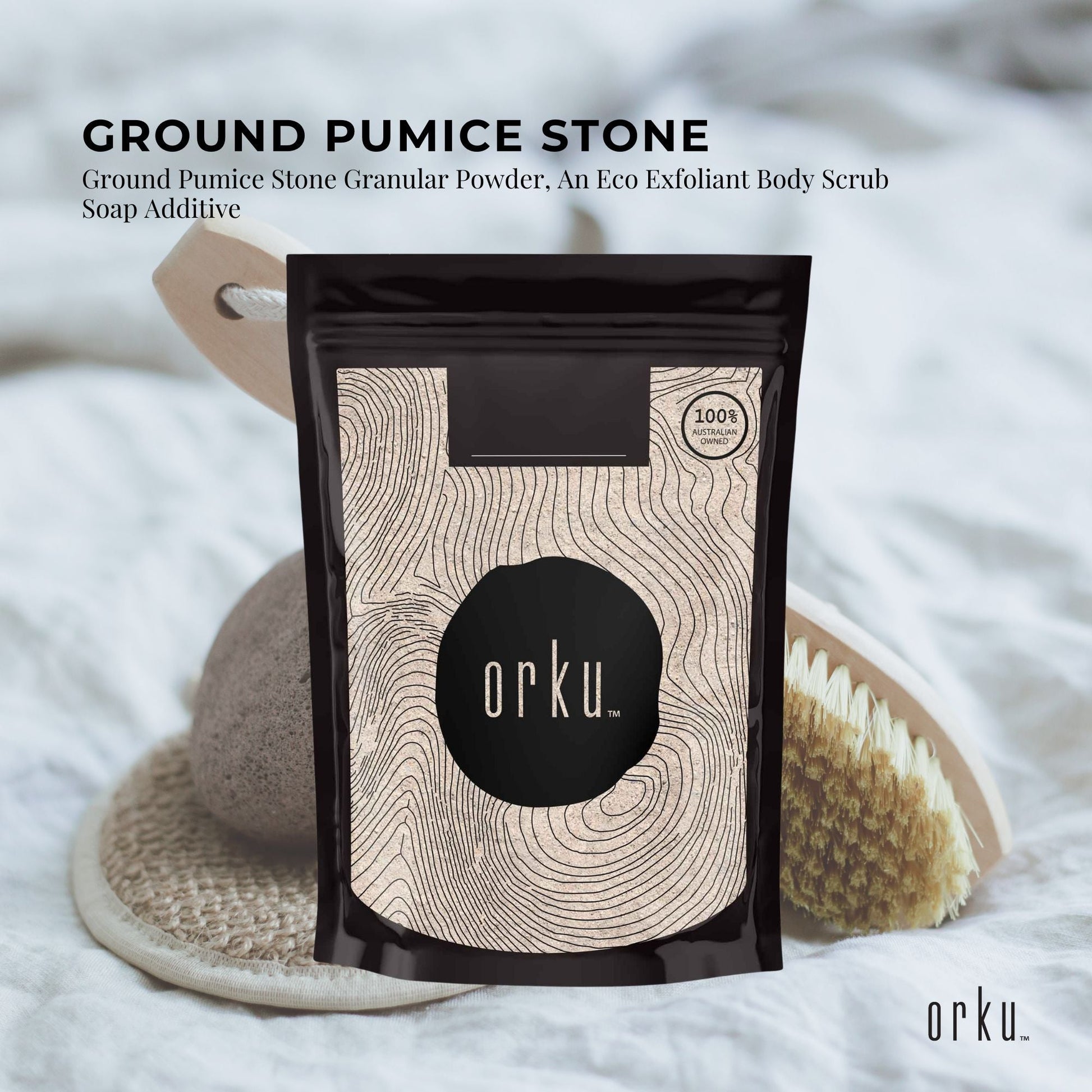 Ground Pumice Stone Granular Powder Bags Eco Exfoliant Body Scrub Soap Additive