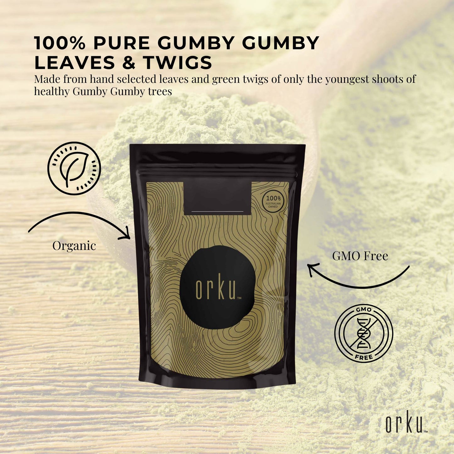 100g Gumby Gumby Pure Powder - Gumbi Aboriginal Plant Pittosporum Angustifolum