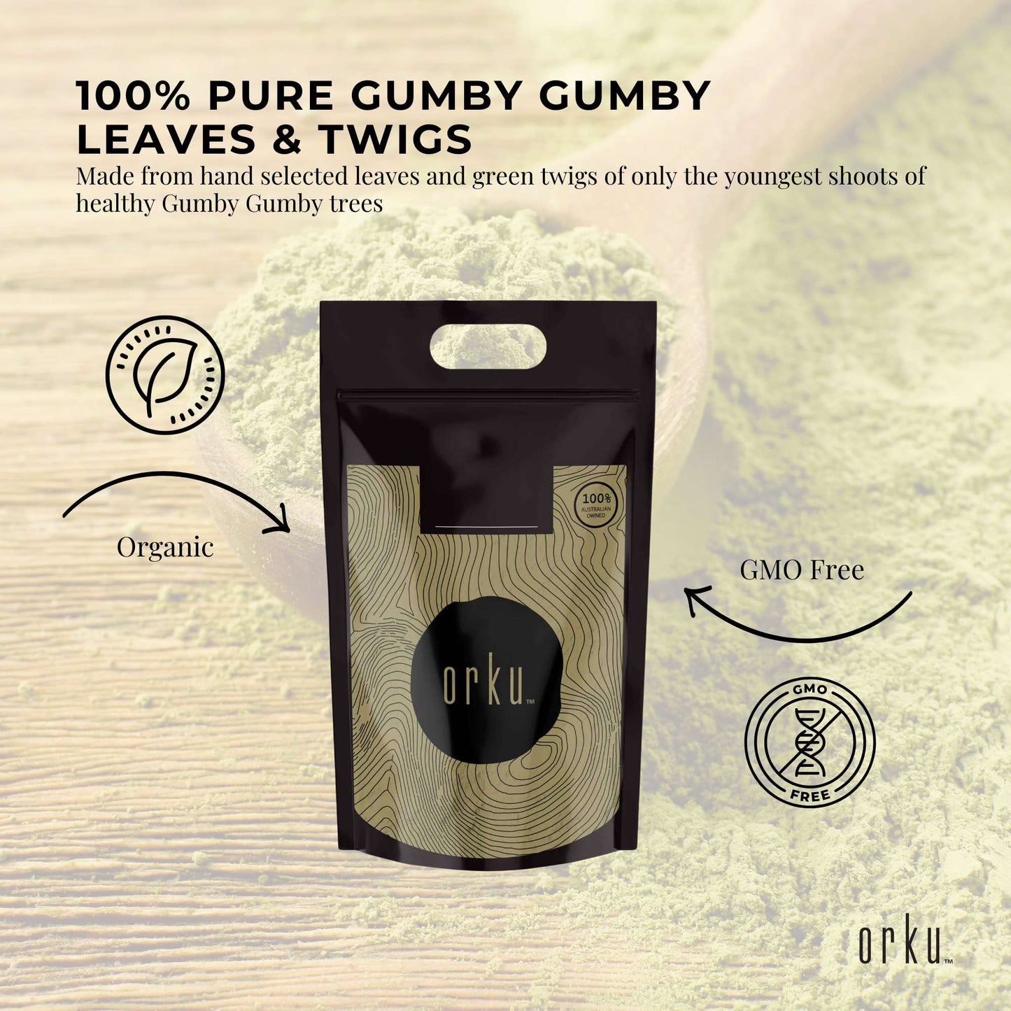 5Kg Gumby Gumby Pure Powder - Gumbi Aboriginal Plant Pittosporum Angustifolum