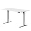 Artiss Standing Desk Adjustable Height Desk Electric Motorised Grey Frame White Desk Top 140cm