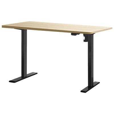 Artiss Electric Standing Desk Motorised Sit Stand Desks Table Black Oak 140cm