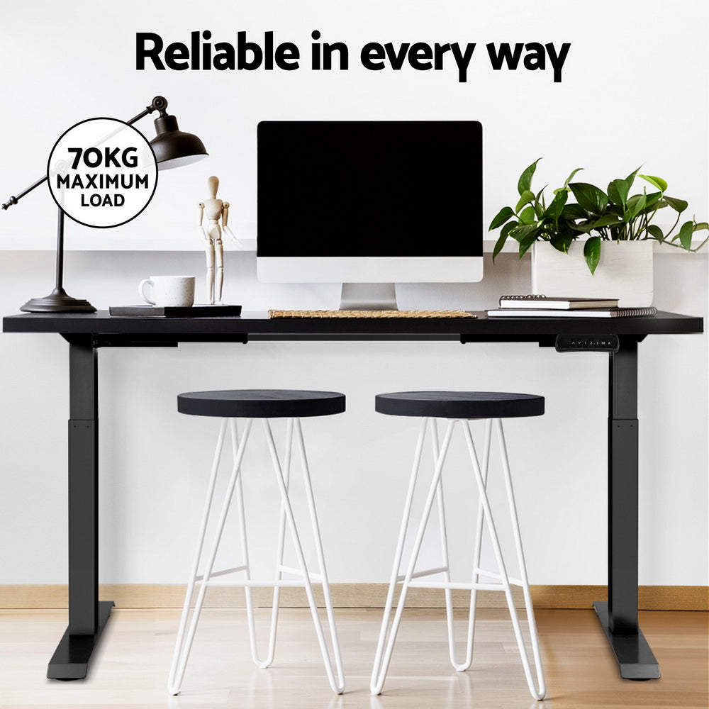 Artiss Standing Desk Electric Height Adjustable Sit Stand Desks Table Black