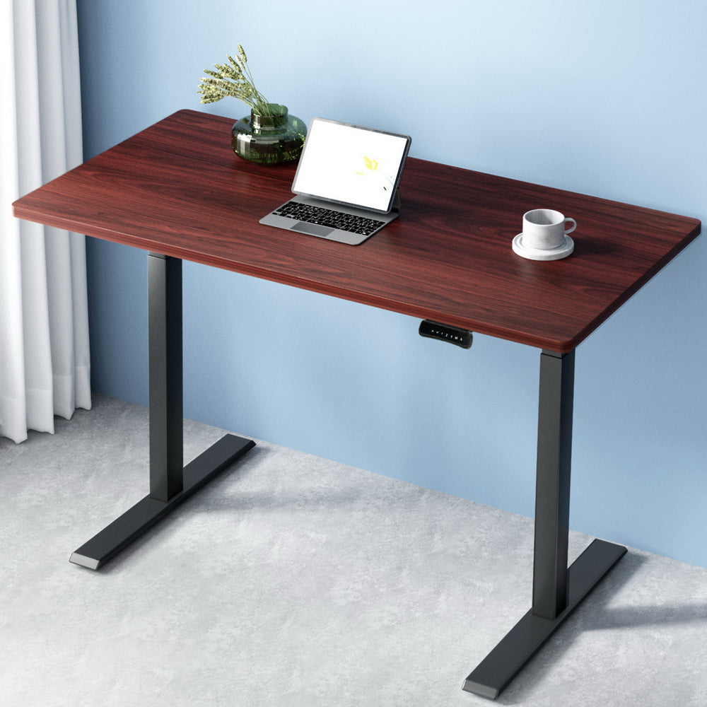 Artiss Standing Desk Electric Height Adjustable Sit Stand Desks Black Walnut