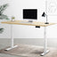 Artiss Standing Desk Electric Height Adjustable Sit Stand Desks White Oak