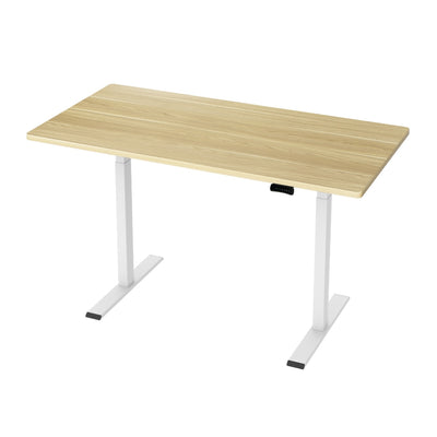 Artiss Standing Desk Electric Height Adjustable Sit Stand Desks White Oak 140cm