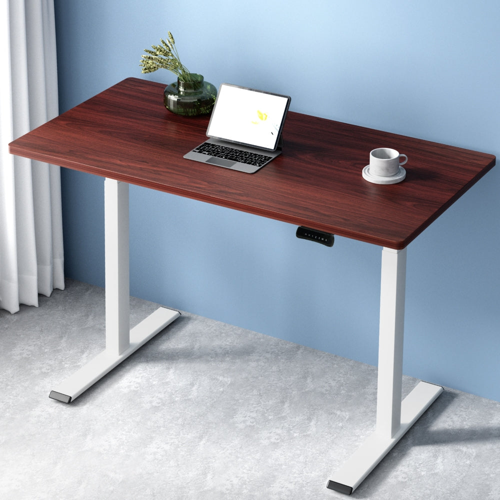 Artiss Standing Desk Electric Height Adjustable Sit Stand Desks White Walnut