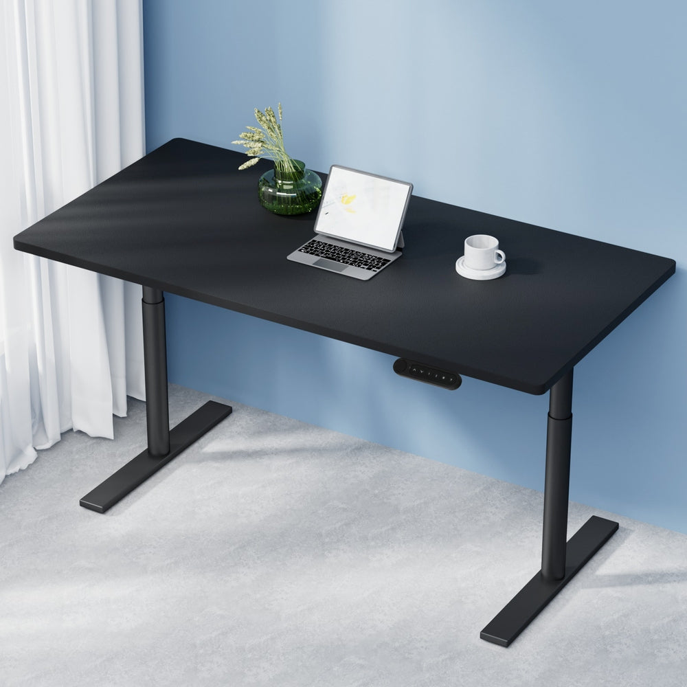 Artiss Electric Standing Desk Height Adjustable Sit Stand Desks Black 140cm