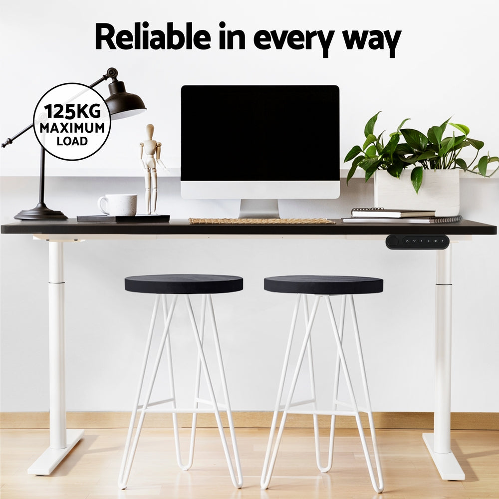 Artiss Electric Standing Desk Adjustable Sit Stand Desks White Black 140cm