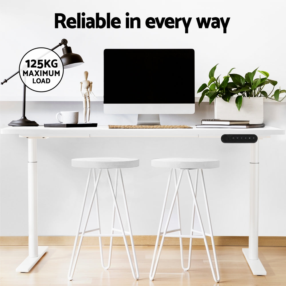 Artiss Electric Standing Desk Height Adjustable Sit Stand Desks Table White