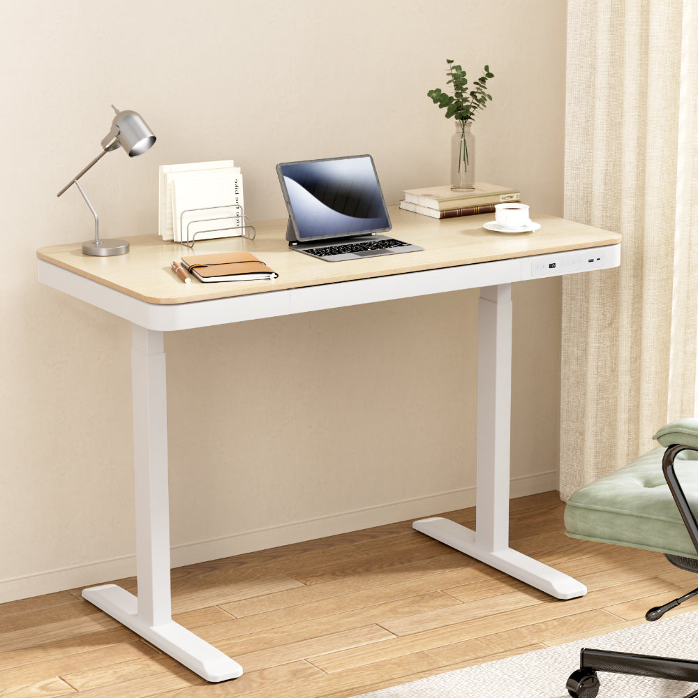 Artiss Standing Desk Motorised Electric Dual Motor Draw 120CM Oak