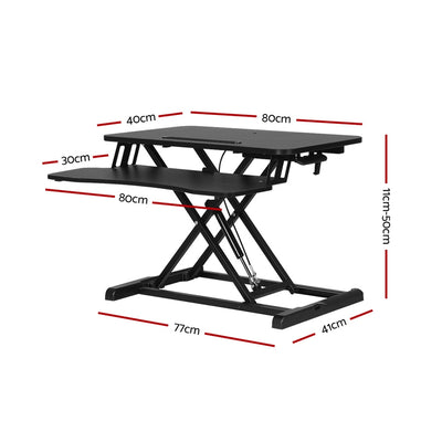 Artiss Standing Desk Riser Height Adjustable Sit Stand Computer Laptop Desktop