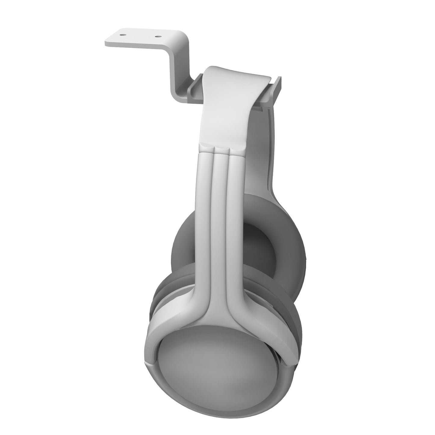 Kanto HHW Universal Under Desk Headphone Hook, White