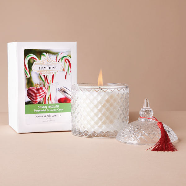 Hamptons Candle - Candy Heaven - Peppermint and Candy Cane