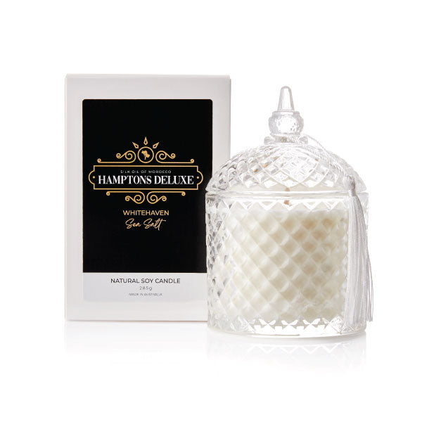 Hamptons Deluxe Medium Candle - Whitehaven - Sea Salt