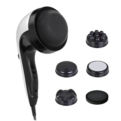 Orku Handheld Body Massager 4 Heads Adjustable Speed 28W Black
