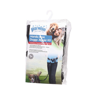 Hands Free Dog Bungee Leash - Doggy Jogger Lead Belt with Storage