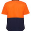 Hard Yakka Core Hi Vis 2 Tone Short Sleeve Lightweight Vented Shirt Orange Navy
