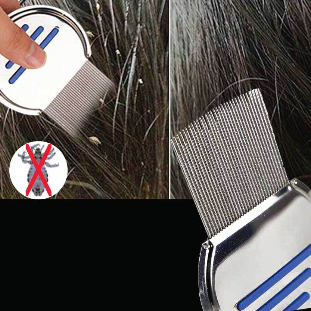 Head Lice Hair Comb - Stainless Steel - Nits Egg Flea Removal