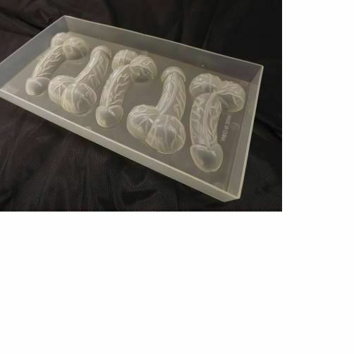 Hens Ice Tray 5 Pc Penis Willy Chocolate Plastic Mould Night Dicky Drink Drinks