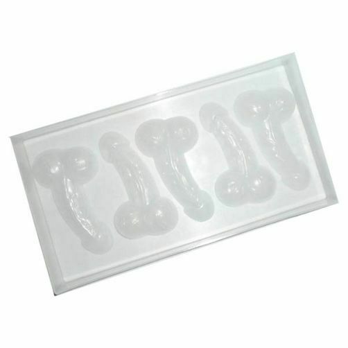 Hens Ice Tray 5 Pc Penis Willy Chocolate Plastic Mould Night Dicky Drink Drinks