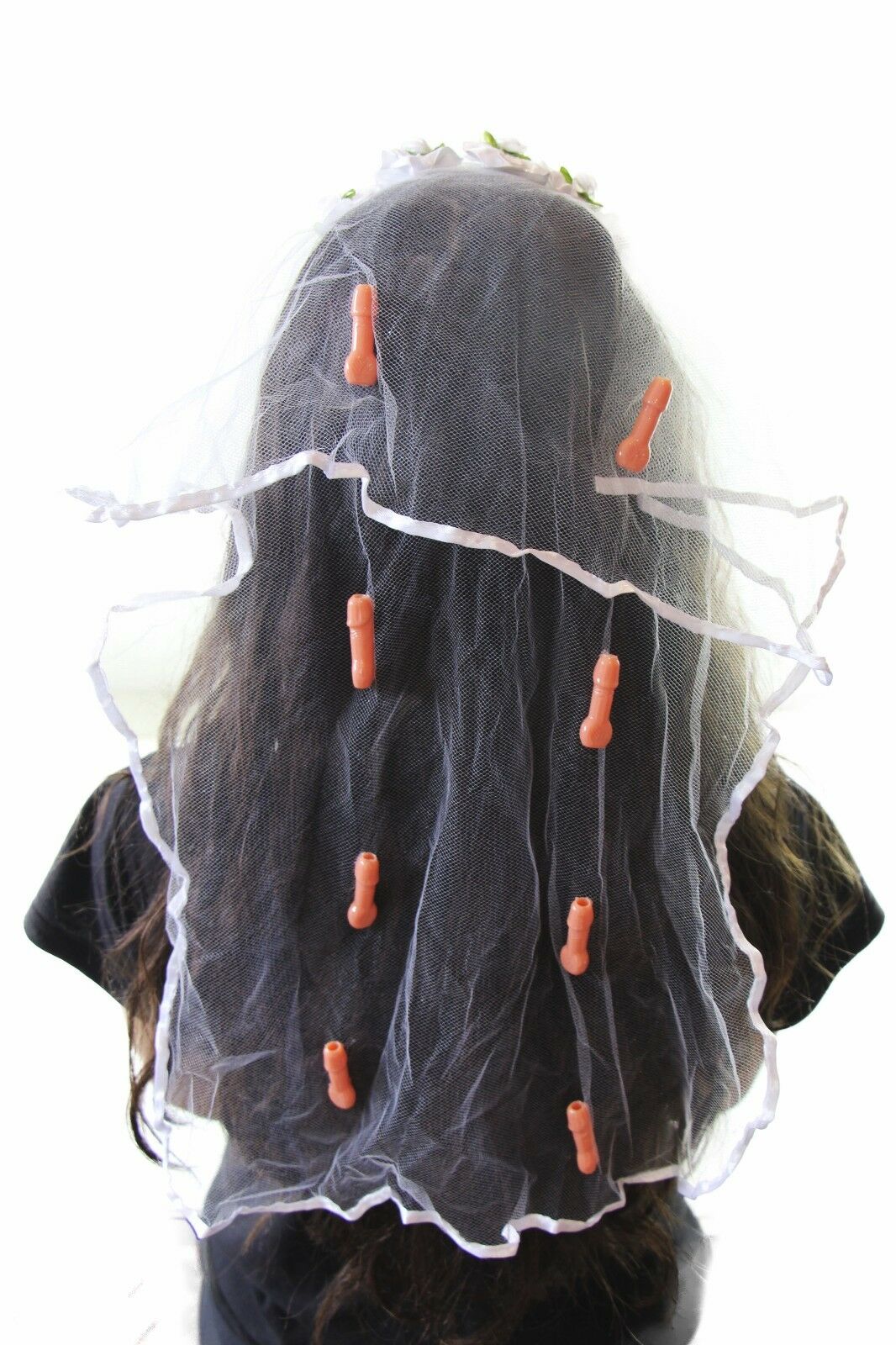 Hens Night Pack: Penis Veil Headband + 20 Dick Straws + Pin The Macho On The Man