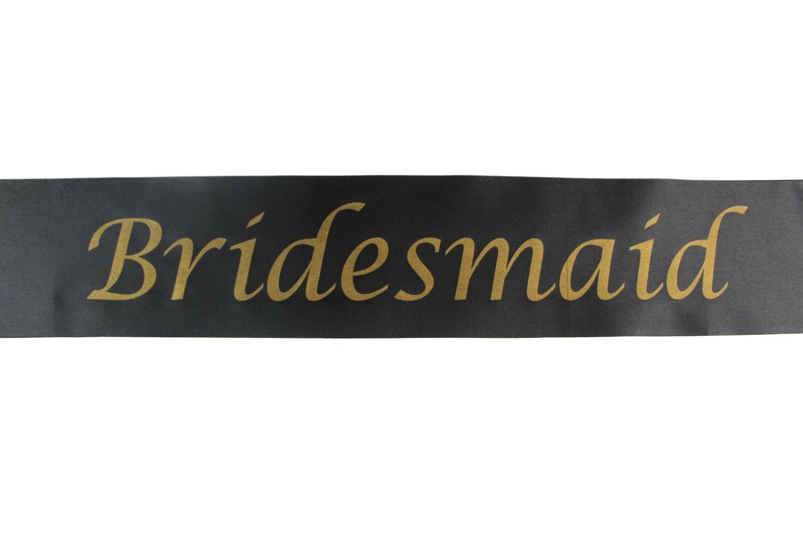 Hens Night Party Bridal Sash Black/Gold - Bridesmaid