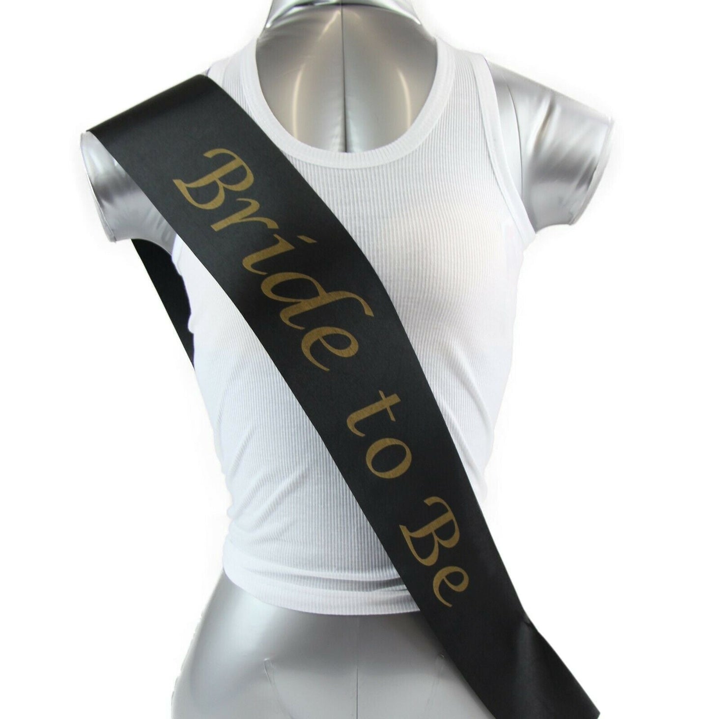 Hens Night Party Bridal Sash Black/Gold - Hen's Party