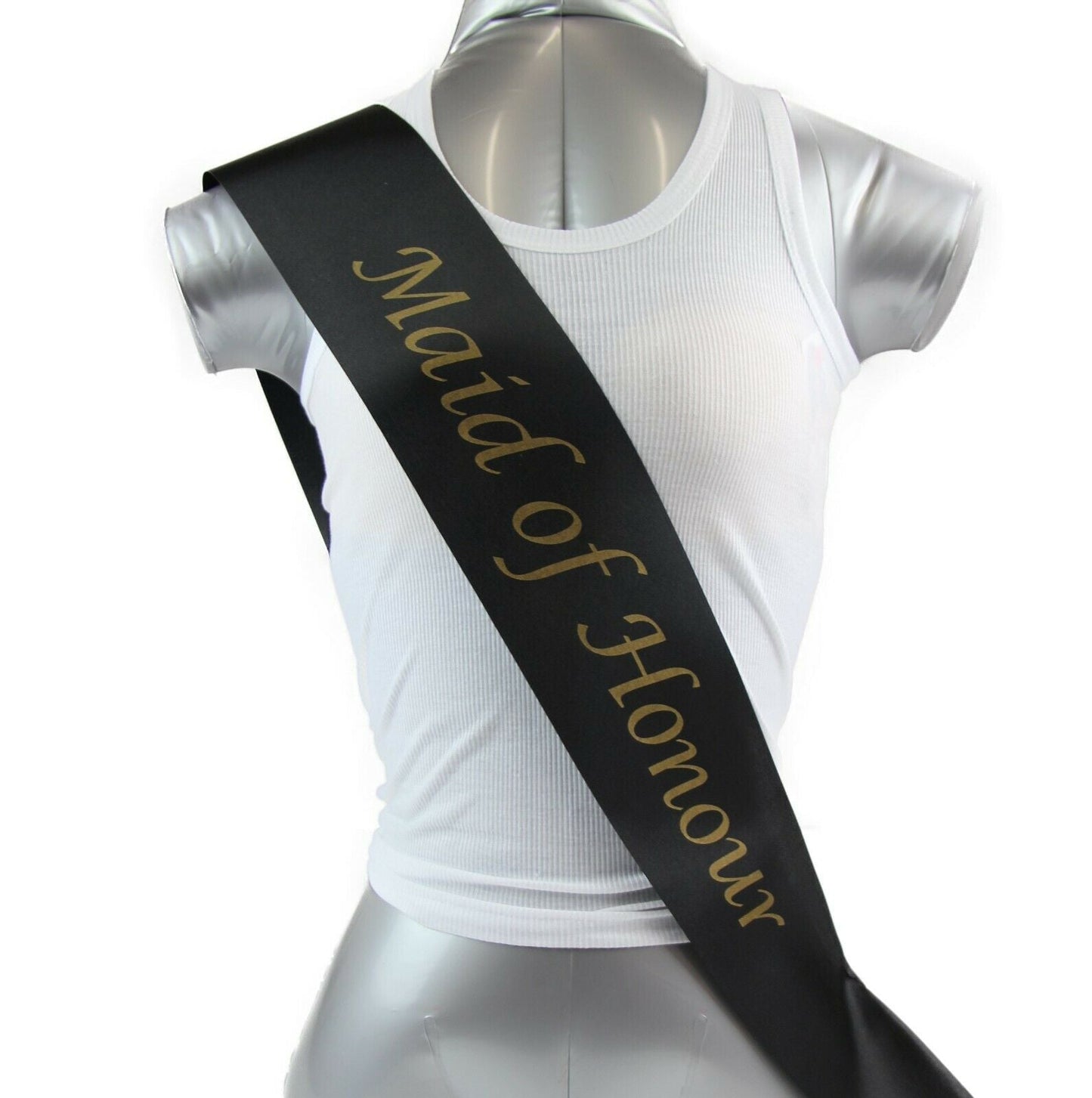 Hens Night Party Bridal Sash Black/Gold - Hen's Party