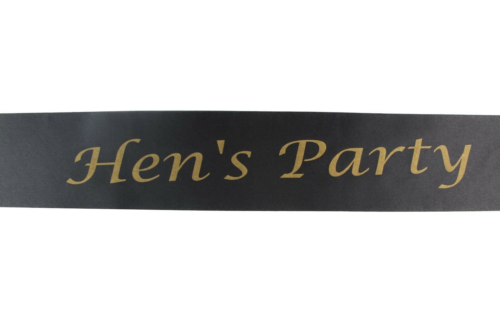 Hens Night Party Bridal Sash Black/Gold - Hen's Party