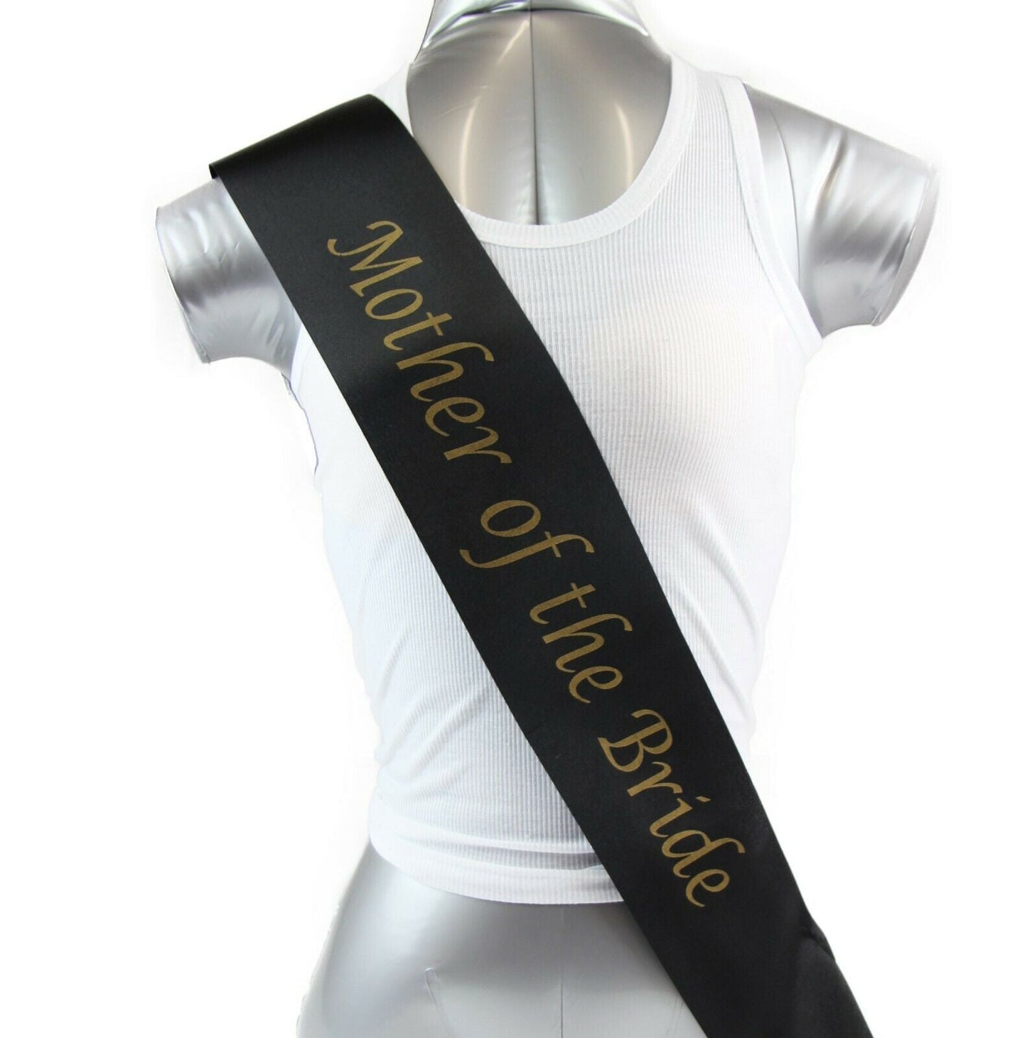 Hens Night Party Bridal Sash Black/Gold - Hen's Party