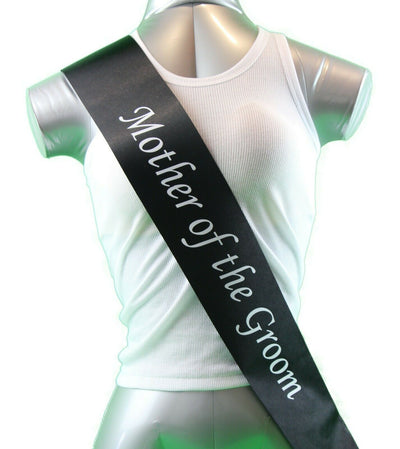 Hens Night Party Bridal Sash Black/White - Mother Of The Groom
