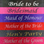 Hens Night Party Bridal Sash Bride Bridesmaid Maid Of Honour Groom Mother Sashes