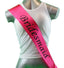 Hens Night Party Bridal Sash Hot Pink/Black - Bridesmaid