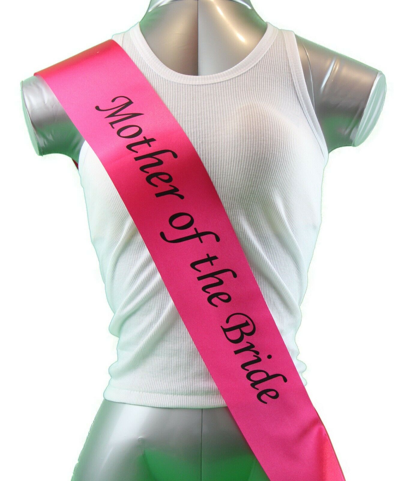 Hens Night Party Bridal Sash Hot Pink/Black - Mother Of The Bride