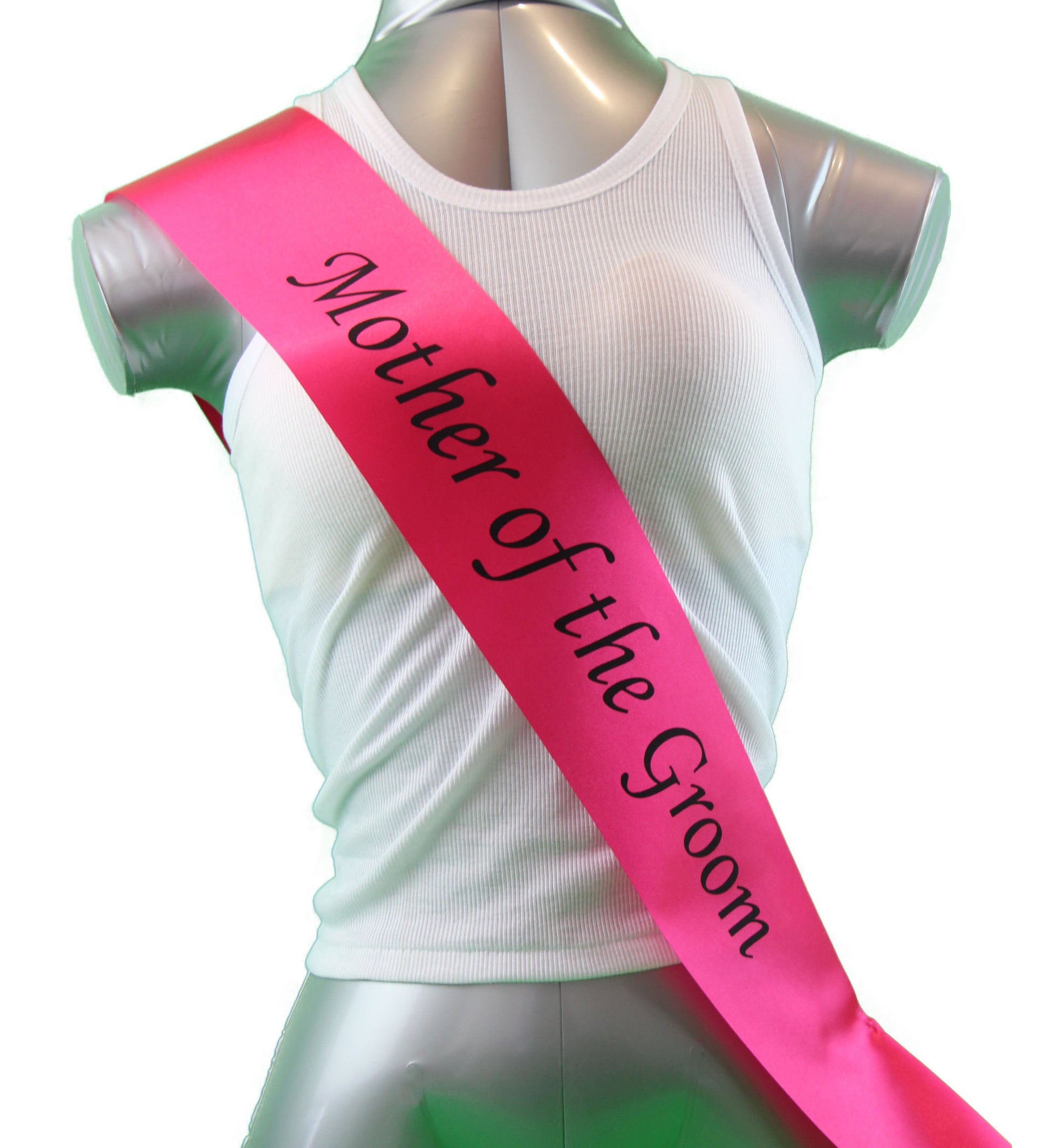 Hens Night Party Bridal Sash Hot Pink/Black - Mother Of The Groom