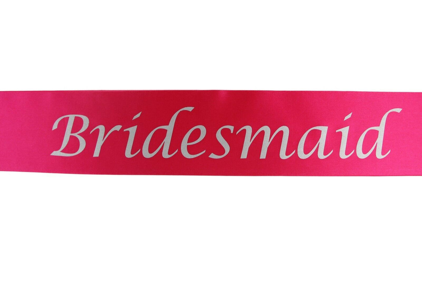 Hens Night Party Bridal Sash Hot Pink/Silver - Bridesmaid